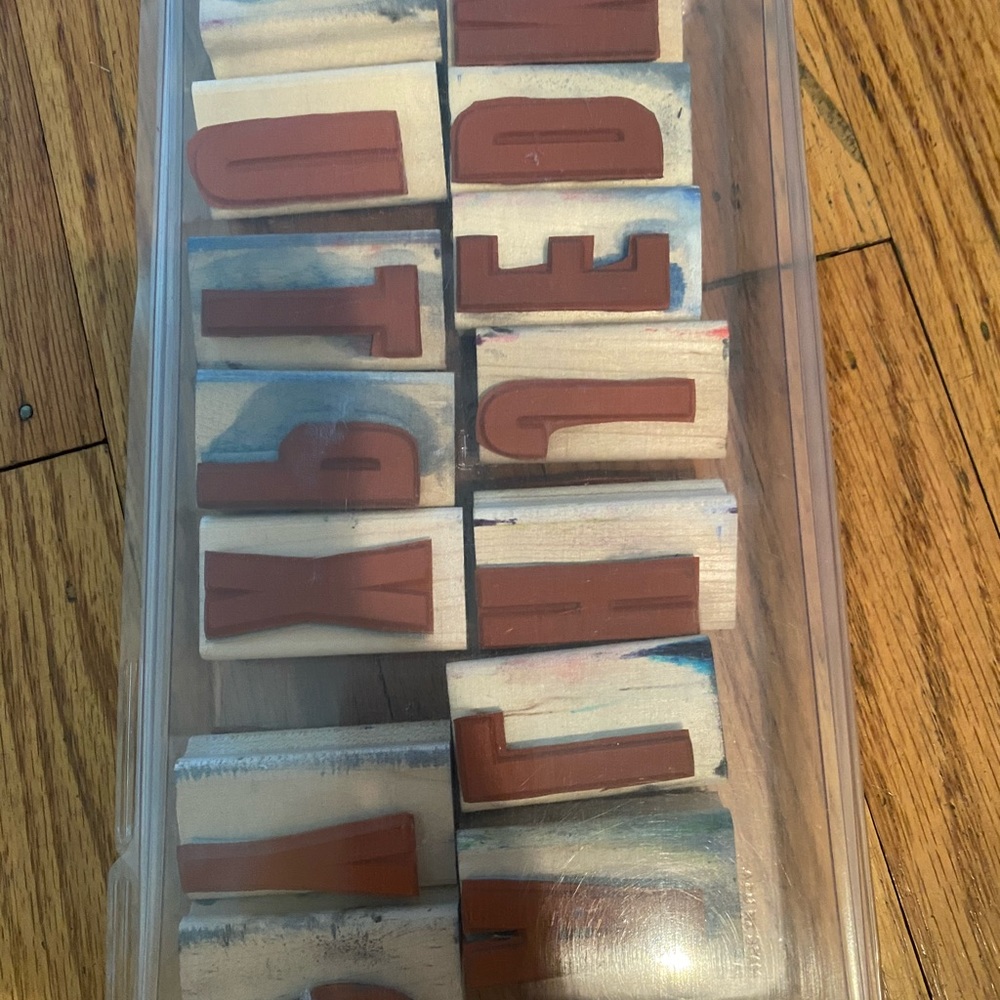 Stampin up wood Mount alphabet set